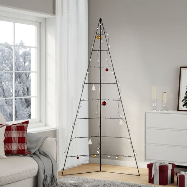 Julgran i metall svart 210 cm