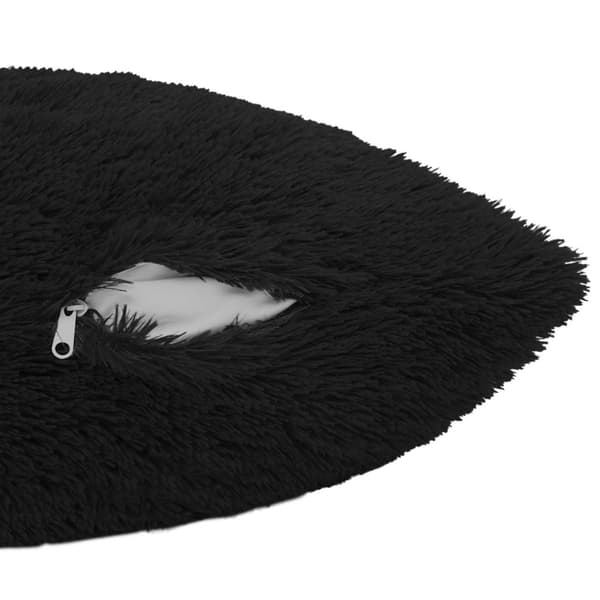 Kudde med kudde HEERLEN 2 st Svart PV Fleece