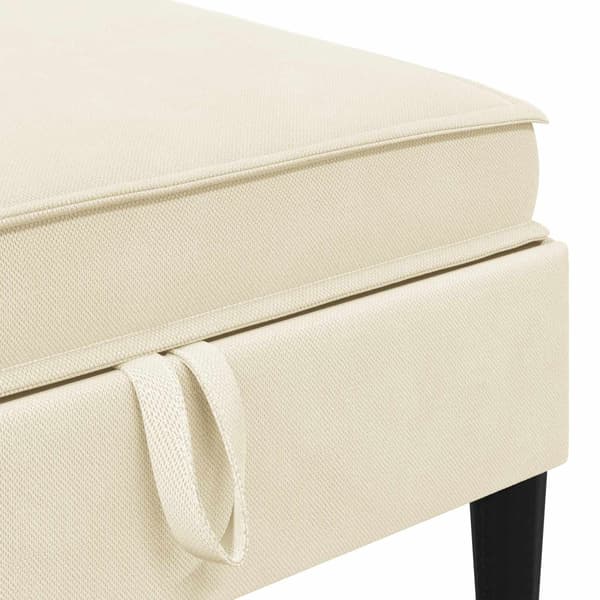 Soffpuff med förvaring Gräddvit Sammet