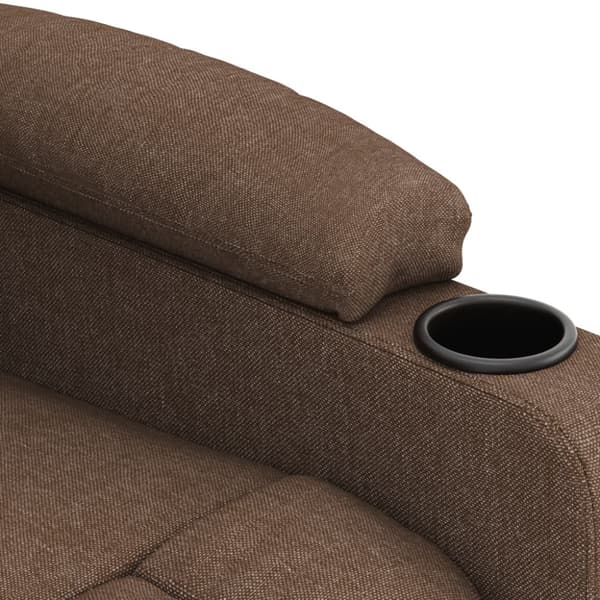 Elektrisk reclinerfåtölj Brun tyg