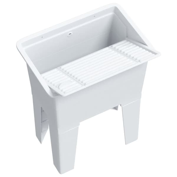 Tvättbalja vit 59x41x75 cm harts