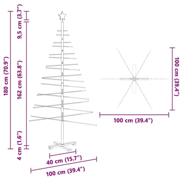 Träjulgran Brun 180 cm Bambu