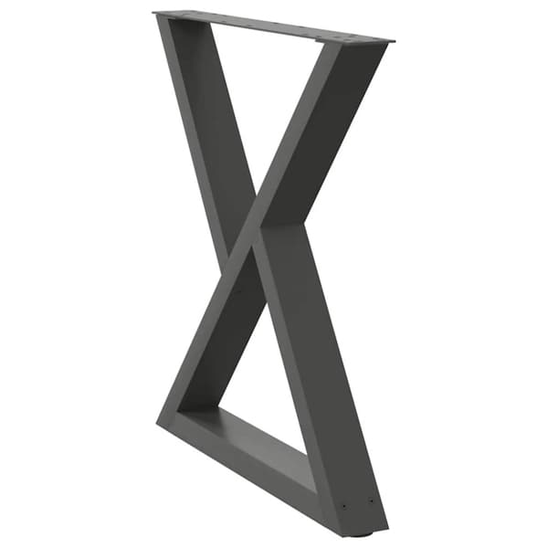 Matbordsben 2 st antracit 80x(72-73,3) cm stål