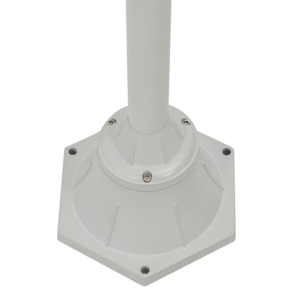 Lyktstolpe för trädgård E27 220 cm aluminium 2 lyktor vit