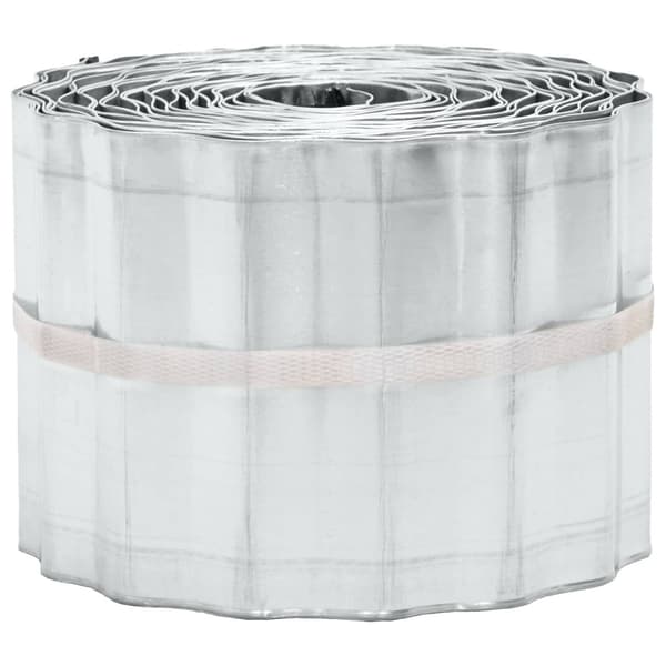 vidaxl Kant för gräsmatta 20 m x 20 cm Galvaniserat stål Silver
