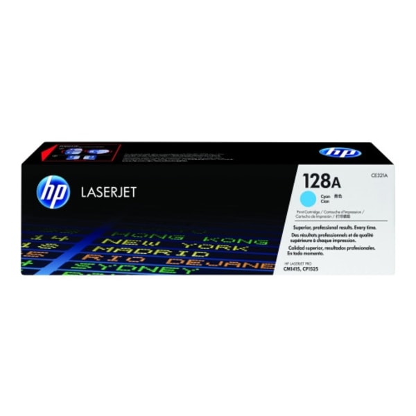 HP 128A - cyan - original - LaserJet - tonerkassett (CE321A)