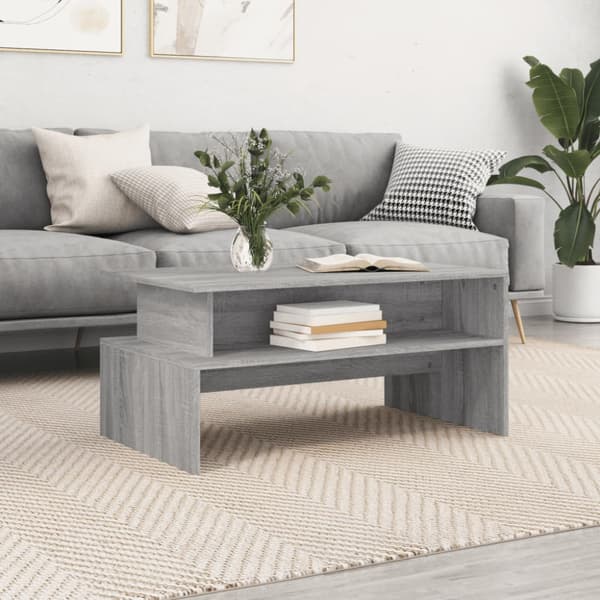 Soffbord grå sonoma 90x55x42,5 cm konstruerat trä