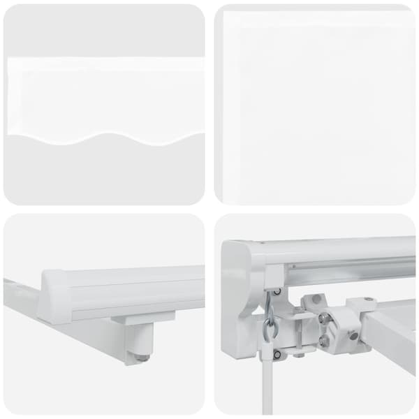 Manuell Utdragbar Markis Vit 4 × 3 m