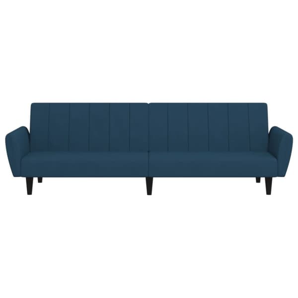 Bäddsoffa 2-sits blå sammet