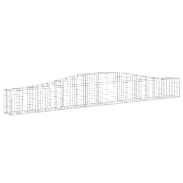 Gabion bågformad 400x30x40/60 cm galvaniserat järn