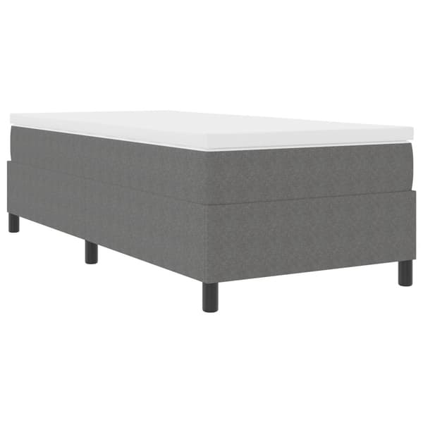 Plattform sängram Ljusgrå 90 x 200 cm Kordread tyg