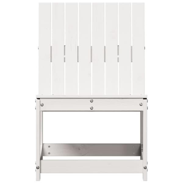 Trädgårdsstol vit 50,5x55x77 cm massiv furu