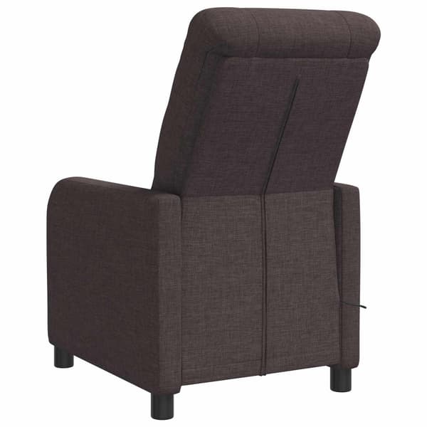 Massagefåtölj Mörkbrun Tyg