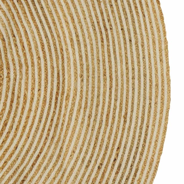 Områdesmatta Vit Ø 240 cm Jute