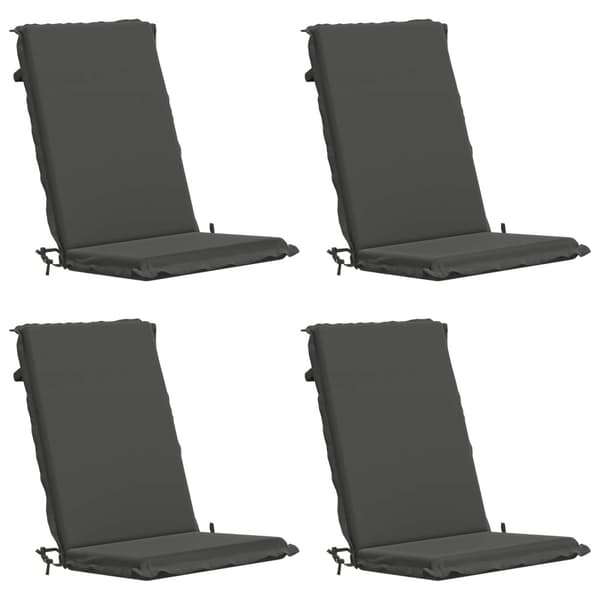 Dyna till stol med hög rygg GEMERT 4 st 100% Polyester Antracit