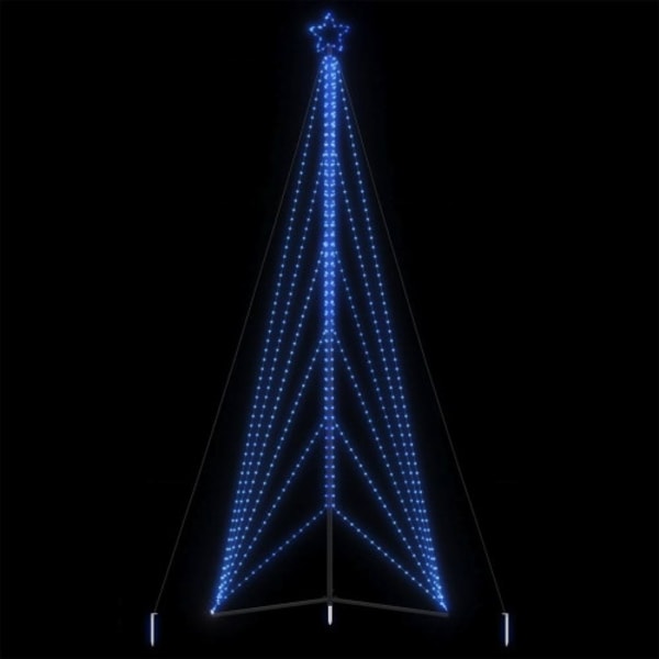 LED julgran 861 LEDs blå 478 cm