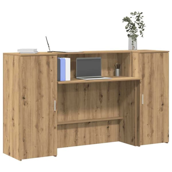 Receptionsdisk artisan ek 180x50x103,5 cm konstruerat trä
