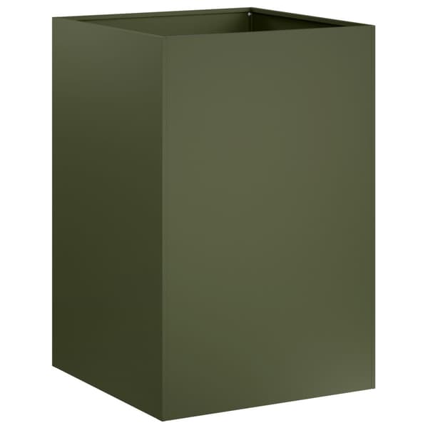 Trädgårdsplanterare 2 st Olivgrön 50 x 50 x 75 cm