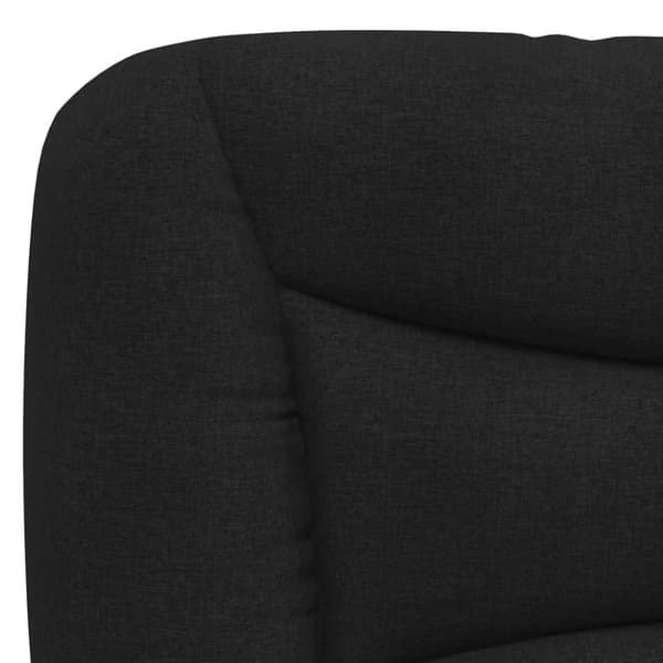 Bed Frame without Mattress "Hvar" Black 160x200 cm Fabric
