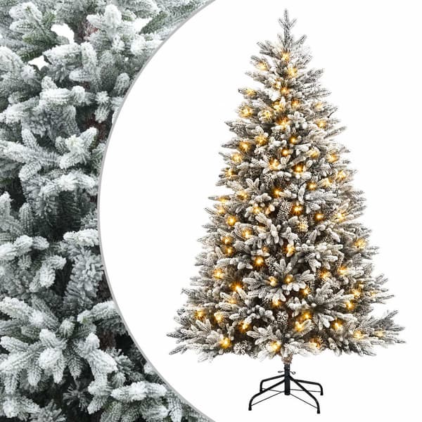 Plast Hingad Julgran 180 cm 300 LED-lampor Varmvit