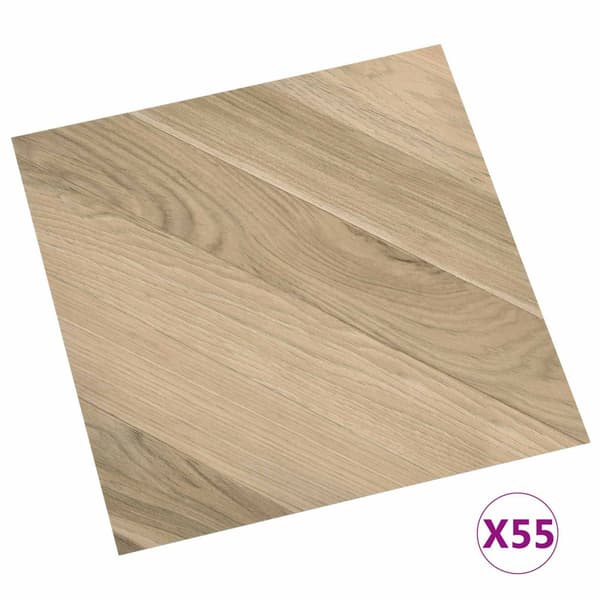 Golvplankor 55 pcs Brun 5,11 m² PVC