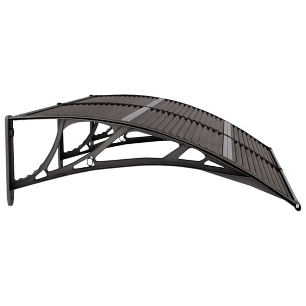 Entrétak svart 150x75 cm polykarbonat