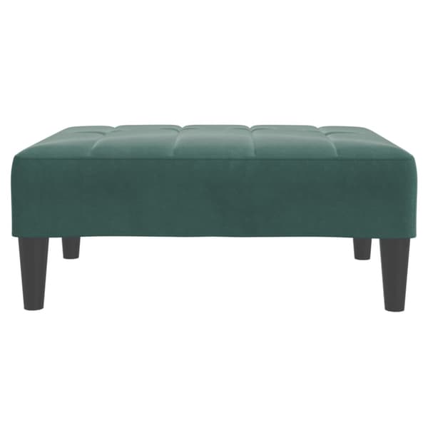 Fotpall mörkgrön 77x55x31 cm sammet