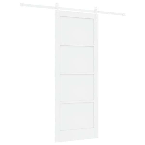 Skjutdörr 83 x 211 cm Konstruerat trä Vit