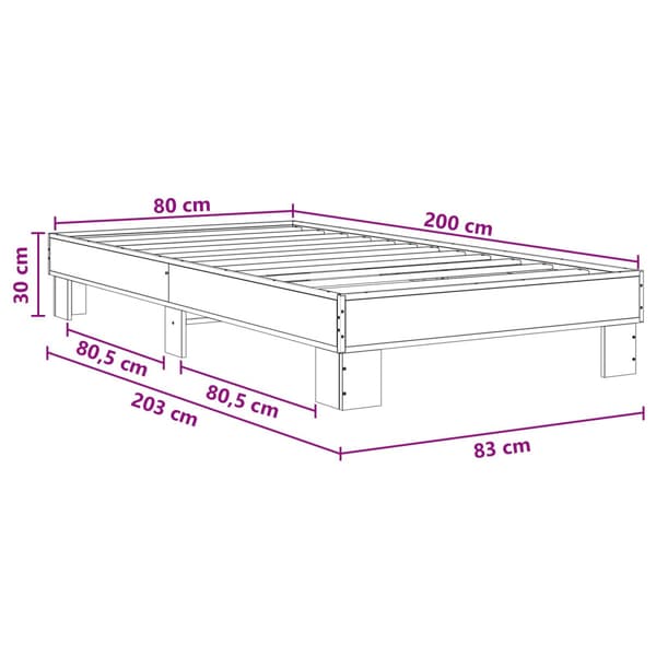 Sängram Rökek 80 x 200 cm Konstruerat trä