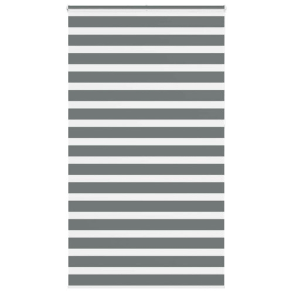 Rullgardin zebra mörkgrå 125x230 cm tyg bredd 120,9cm polyester