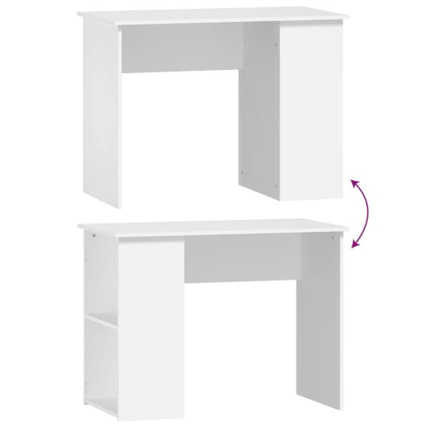 Skrivbord vit 100x55x75 cm konstruerat trä