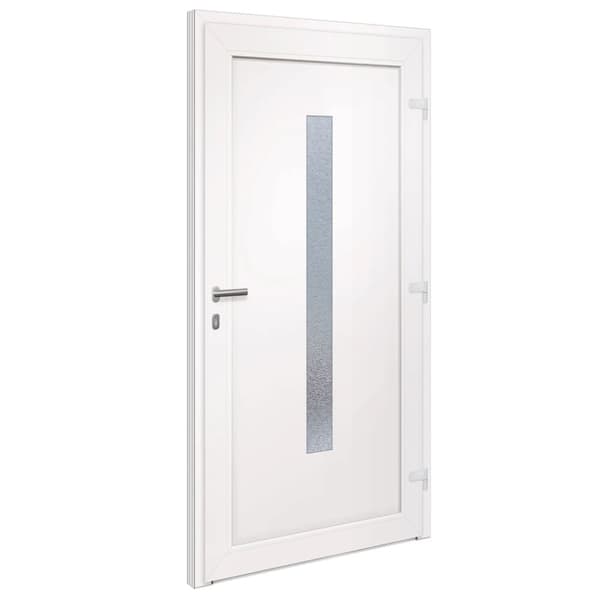 Ytterdörr vit 98x200 cm PVC