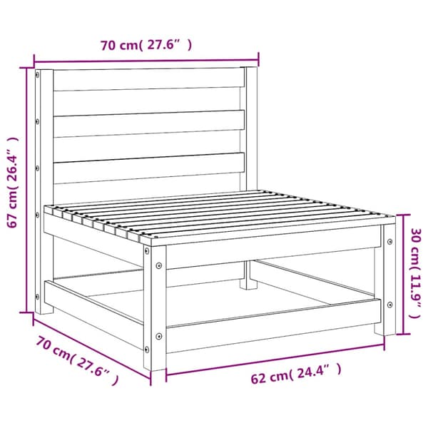 Mittensoffa vit massiv furu
