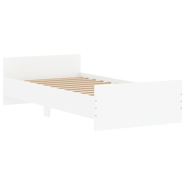 Sängram vit 90x190 cm konstruerat trä