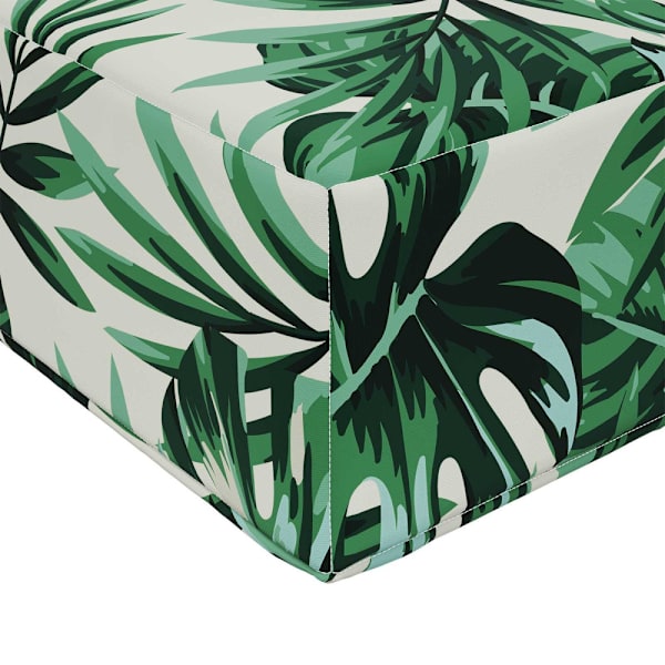 Utomhus Soffa Kudde Bladmönster 80 x 80 x 8 cm Polyester