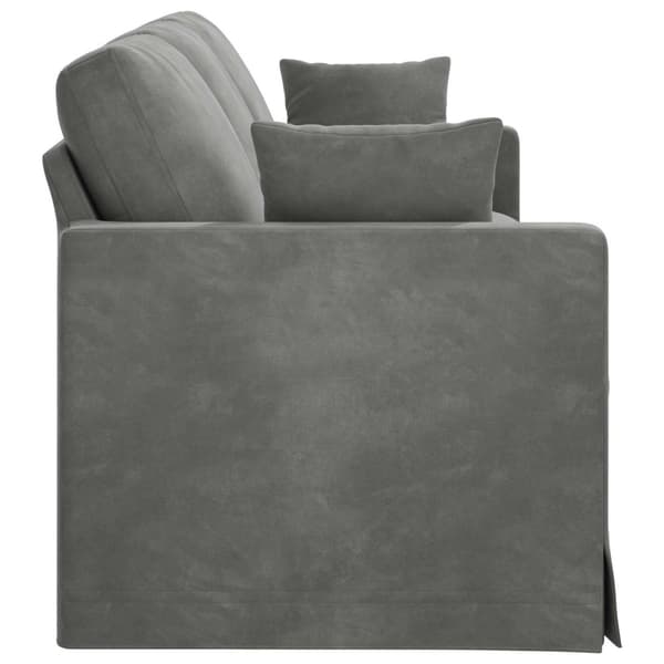 Soffa Mörkgrå 228 x 78 x 80 cm Sammet