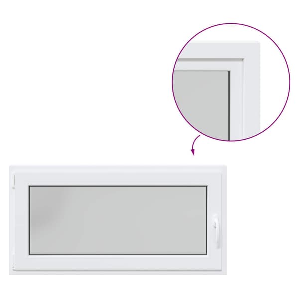 Källarfönster RISOR 120 x 60 cm PVC och glas Vit