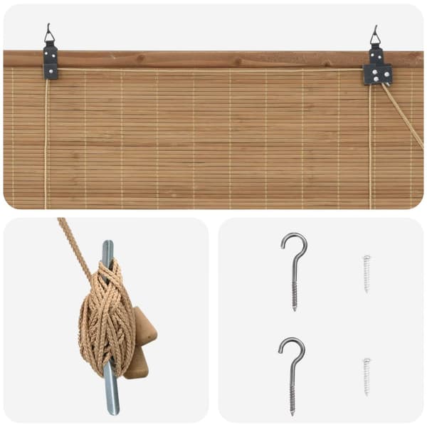 Rullgardin Brun 50 x 220 cm Bambu