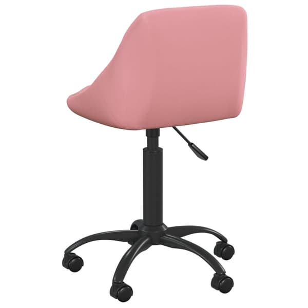 Kontorsstol rosa sammet