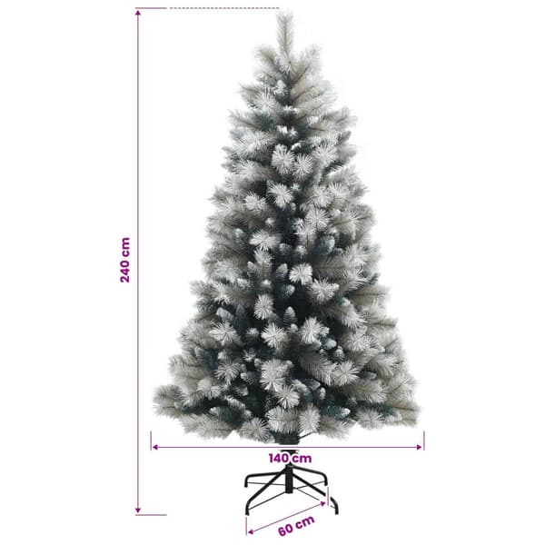 Plast Hingad Julgran 240 cm 300 LED-lampor Varmvit