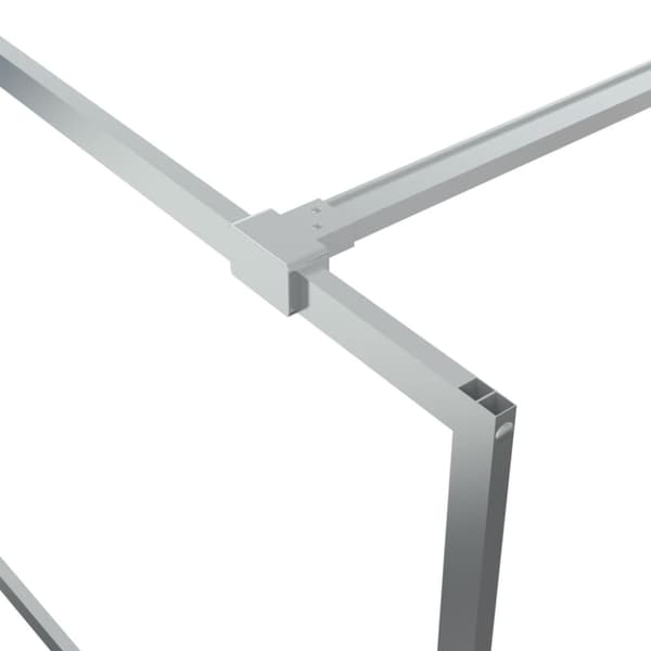 Duschvägg silver 80x195 cm klart ESG-glas