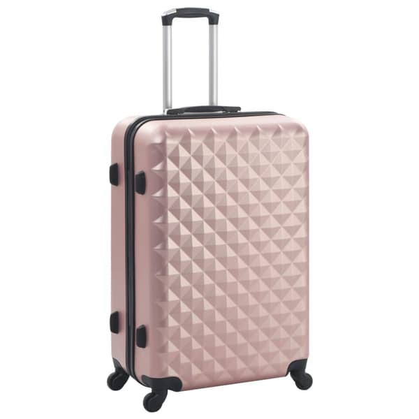 Hårda resväskor 3 st roséguld ABS