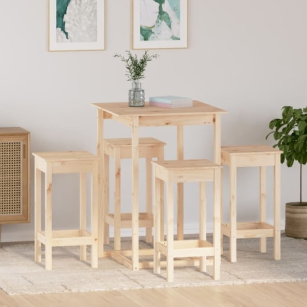 Barmöbler 5 delar massiv furu