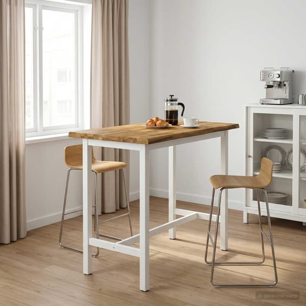 Rektangulärt Bordsskiva 90 x 50 x 3,5 cm Rektangulär Vit