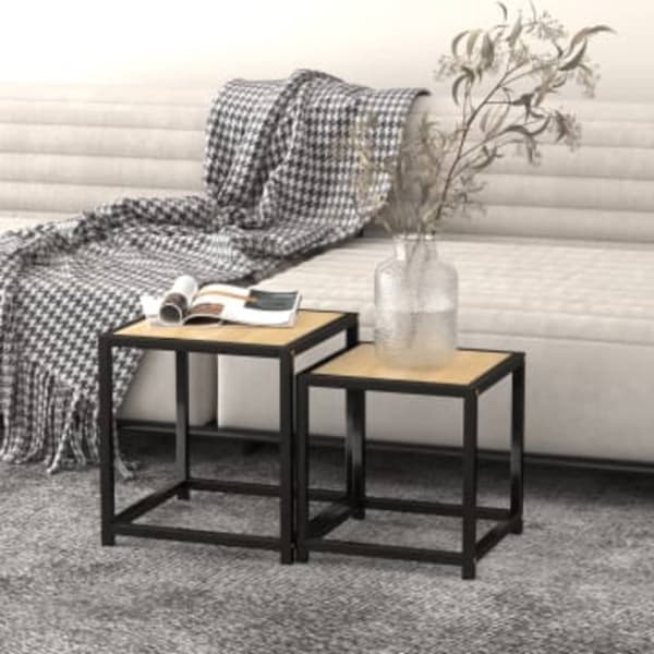 Tebord 2 st MDF sonoma-ek