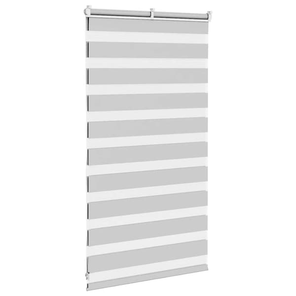 Rullgardin zebra ljusgrå 70x100 cm tyg bredd 65,9 cm polyester