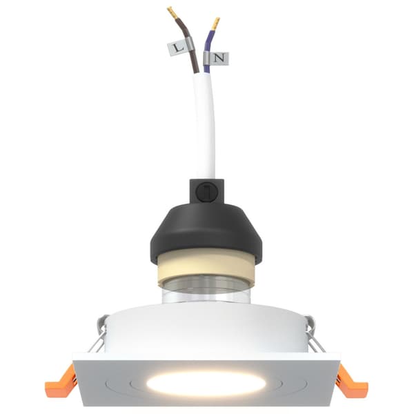 Spotlight 12 pcs Vit 9 x 9 x 2 cm Aluminium