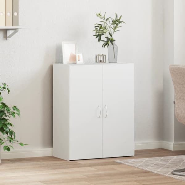 Dokumentskåp vit 60x32x77,5 cm konstruerat trä