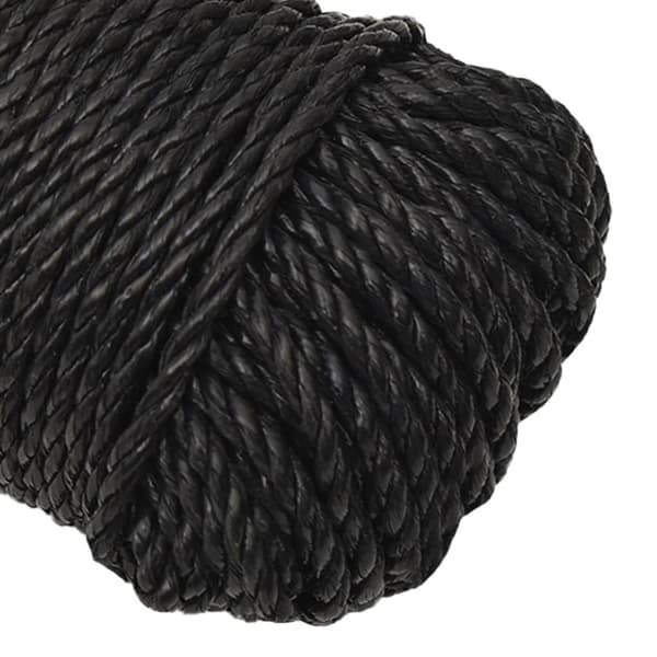 Rep svart 6 mm 50 m polypropylen