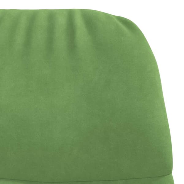 Vilstol med fotpall ljusgrön sammet